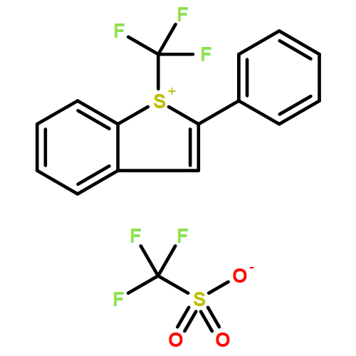 Benzo[b]thiophenium, 2-phenyl-1-(trifluoromethyl)-, 1,1,1-trifluoromethanesulfonate (1:1)