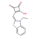 3-Cyclobutene-1,2-dione, 3-[(3-ethyl-2(3H)-benzothiazolylidene)methyl]-4-hydroxy-