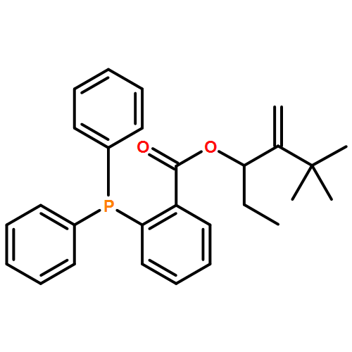 Benzoic acid, 2-(diphenylphosphino)-, 1-ethyl-3,3-dimethyl-2-methylenebutyl ester