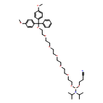 Phosphoramidous acid, N,N-bis(1-methylethyl)-, 19,19-bis(4-methoxyphenyl)-19-phenyl-3,6,9,12,15,18-hexaoxanonadec-1-yl 2-cyanoethyl ester