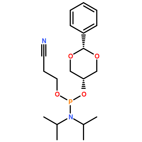 Phosphoramidous acid, N,N-bis(1-methylethyl)-, 2-cyanoethyl cis-2-phenyl-1,3-dioxan-5-yl ester