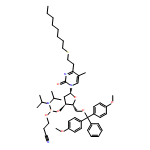 2(1H)-Pyrimidinone, 1-[5-O-[bis(4-methoxyphenyl)phenylmethyl]-3-O-[[bis(1-methylethyl)amino](2-cyanoethoxy)phosphino]-2-deoxy-β-D-erythro-pentofuranosyl]-5-methyl-4-[2-(octylthio)ethyl]-