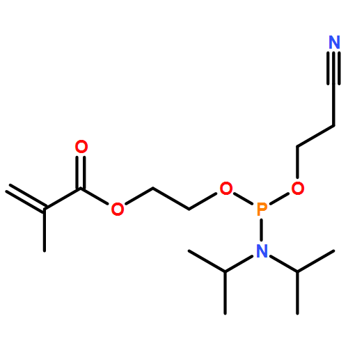 2-Propenoic acid, 2-methyl-, 2-[[[bis(1-methylethyl)amino](2-cyanoethoxy)phosphino]oxy]ethyl ester