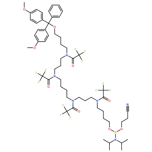 Phosphoramidous acid, N,N-bis(1-methylethyl)-, 24,24-bis(4-methoxyphenyl)-24-phenyl-5,9,14,18-tetrakis(2,2,2-trifluoroacetyl)-23-oxa-5,9,14,18-tetraazatetracos-1-yl 2-cyanoethyl ester