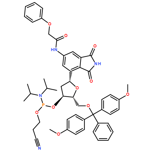 Acetamide, N-[7-[5-O-[bis(4-methoxyphenyl)phenylmethyl]-3-O-[[bis(1-methylethyl)amino](2-cyanoethoxy)phosphino]-2-deoxy-β-D-erythro-pentofuranosyl]-2,3-dihydro-1,3-dioxo-1H-isoindol-5-yl]-2-phenoxy-