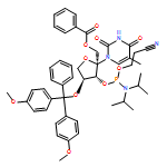 2,4(1H,3H)-Pyrimidinedione, 1-[1-O-benzoyl-4-O-[bis(4-methoxyphenyl)phenylmethyl]-3-O-[[bis(1-methylethyl)amino](2-cyanoethoxy)phosphino]-α-L-threo-2-pentulofuranosyl]-5-methyl-