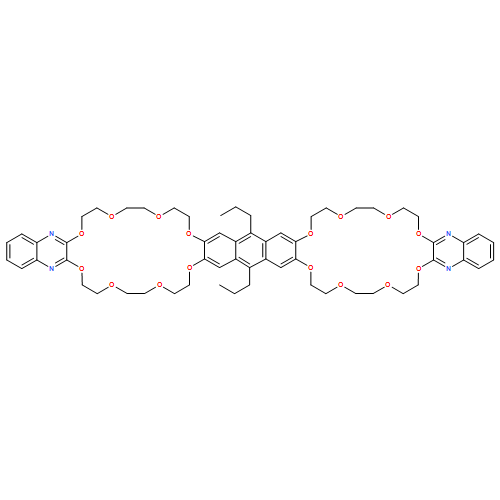 Anthra[2'',3'':14,15;6'',7'':14',15']bis[1,4,7,10,13,16,19,22]octaoxacyclotetracosino[2,3-b:2',3'-b']diquinoxaline, 7,8,10,11,13,14,20,21,23,24,26,27,36,37,39,40,42,43,49,50,52,53,55,56-tetracosahydro-17,46-dipropyl-