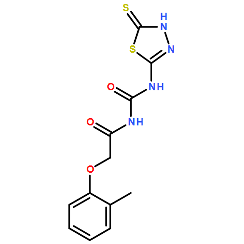 Acetamide, N-[[(4,5-dihydro-5-thioxo-1,3,4-thiadiazol-2-yl)amino]carbonyl]-2-(2-methylphenoxy)-