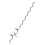 Propanoic acid, 2-[[(dodecylthio)thioxomethyl]thio]-2-methyl-, ethyl ester 