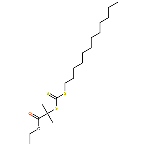 Propanoic acid, 2-[[(dodecylthio)thioxomethyl]thio]-2-methyl-, ethyl ester 