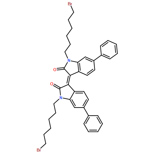 2H-Indol-2-one, 1-(6-bromohexyl)-3-[1-(6-bromohexyl)-1,2-dihydro-2-oxo-6-phenyl-3H-indol-3-ylidene]-1,3-dihydro-6-phenyl-, (3E)-