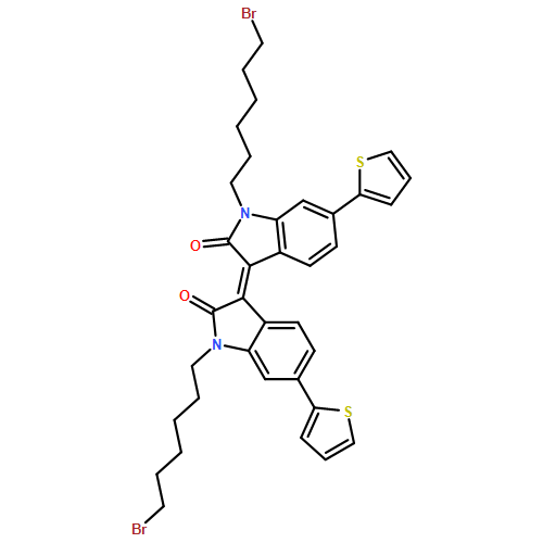 2H-Indol-2-one, 1-(6-bromohexyl)-3-[1-(6-bromohexyl)-1,2-dihydro-2-oxo-6-(2-thienyl)-3H-indol-3-ylidene]-1,3-dihydro-6-(2-thienyl)-, (3E)-