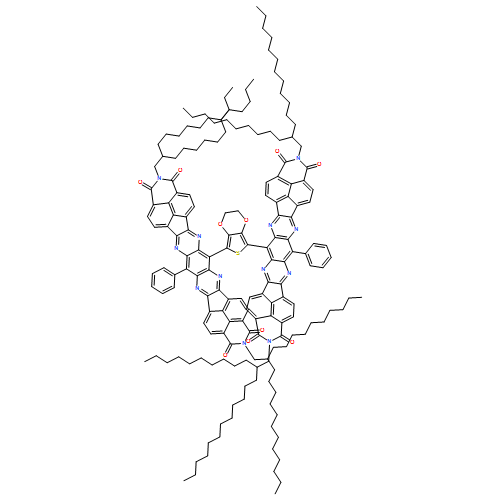 Pyrido[3',4',5':5,6]acenaphtho[1,2-b]pyrido[3'',4'',5'':5',6']acenaphtho[1',2':5,6]pyrazino[2,3-g]quinoxaline-1,3,11,13(2H,12H)-tetrone, 7,7'-(2,3-dihydrothieno[3,4-b]-1,4-dioxin-5,7-diyl)bis[2,12-bis(2-decyltetradecyl)-17-phenyl-