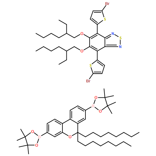 2,1,3-Benzothiadiazole, 4,7-bis(5-bromo-2-thienyl)-5,6-bis[(2-ethylhexyl)oxy]-, polymer with 6,6-dioctyl-3,8-bis(4,4,5,5-tetramethyl-1,3,2-dioxaborolan-2-