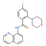 Benzamide, 4-fluoro-2-(4-morpholinyl)-N-8-quinolinyl- 