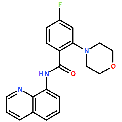 Benzamide, 4-fluoro-2-(4-morpholinyl)-N-8-quinolinyl- 