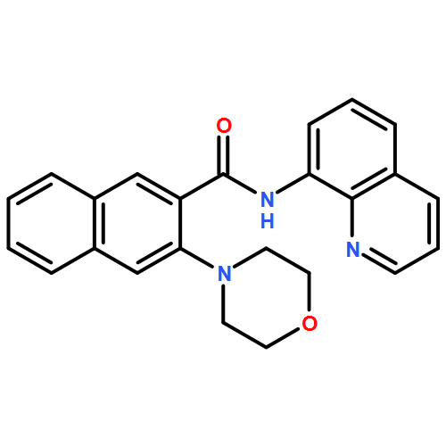 2-Naphthalenecarboxamide, 3-(4-morpholinyl)-N-8-quinolinyl- 