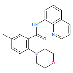 Benzamide, 5-methyl-2-(4-morpholinyl)-N-8-quinolinyl- 