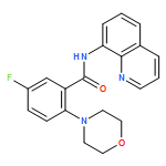 Benzamide, 5-fluoro-2-(4-morpholinyl)-N-8-quinolinyl- 