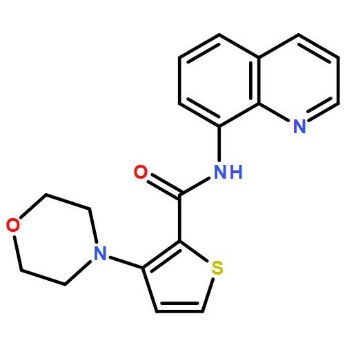 2-Thiophenecarboxamide, 3-(4-morpholinyl)-N-8-quinolinyl- 