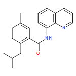 Benzamide, 5-methyl-2-(2-methylpropyl)-N-8-quinolinyl- 