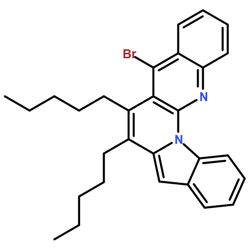 Benz[g]indolo[1,2-a][1,8]naphthyridine, 5-bromo-6,7-dipentyl- 