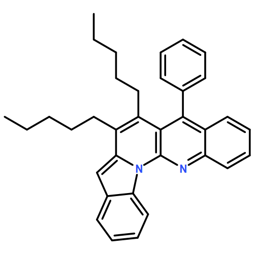 Benz[g]indolo[1,2-a][1,8]naphthyridine, 6,7-dipentyl-5-phenyl- 