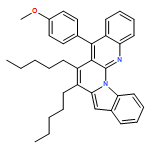 Benz[g]indolo[1,2-a][1,8]naphthyridine, 5-(4-methoxyphenyl)-6,7-dipentyl- 