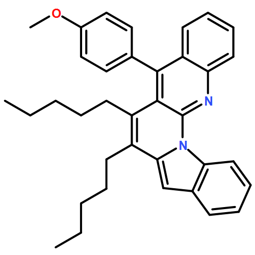 Benz[g]indolo[1,2-a][1,8]naphthyridine, 5-(4-methoxyphenyl)-6,7-dipentyl- 