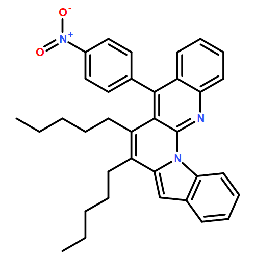 Benz[g]indolo[1,2-a][1,8]naphthyridine, 5-(4-nitrophenyl)-6,7-dipentyl- 