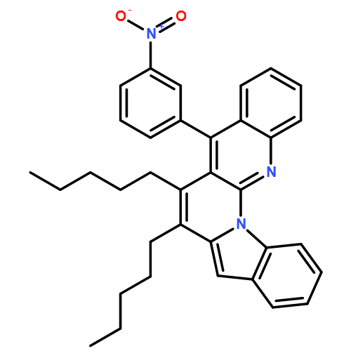 Benz[g]indolo[1,2-a][1,8]naphthyridine, 5-(3-nitrophenyl)-6,7-dipentyl- 