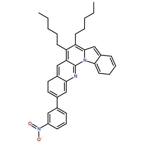 Benz[g]indolo[1,2-a][1,8]naphthyridine, 2-(3-nitrophenyl)-6,7-dipentyl- 