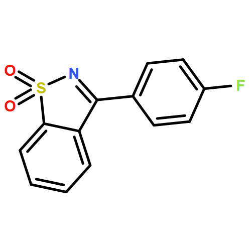 1,2-Benzisothiazole, 3-(4-fluorophenyl)-, 1,1-dioxide 