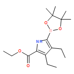 1H-Pyrrole-2-carboxylic acid, 3,4-diethyl-5-(4,4,5,5-tetramethyl-1,3,2-dioxaborolan-2-yl)-, ethyl ester