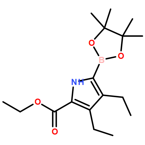 1H-Pyrrole-2-carboxylic acid, 3,4-diethyl-5-(4,4,5,5-tetramethyl-1,3,2-dioxaborolan-2-yl)-, ethyl ester