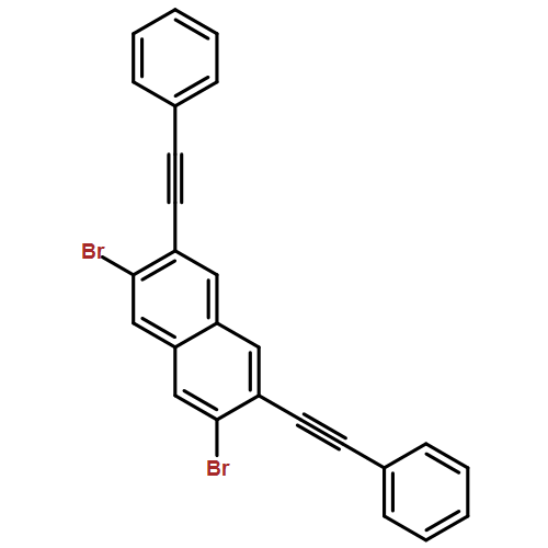 Naphthalene, 2,7-dibromo-3,6-bis(2-phenylethynyl)- 