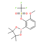 Methanesulfonic acid, 1,1,1-trifluoro-, 2-methoxy-6-(4,4,5,5-tetramethyl-1,3,2-dioxaborolan-2-yl)phenyl ester 