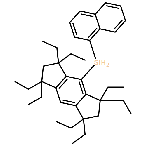 s-Indacene, 1,1,3,3,5,5,7,7-octaethyl-1,2,3,5,6,7-hexahydro-4-(1-naphthalenylsilyl)- 