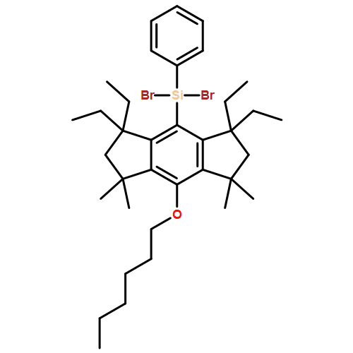 s-Indacene, 4-(dibromophenylsilyl)-3,3,5,5-tetraethyl-8-(hexyloxy)-1,2,3,5,6,7-hexahydro-1,1,7,7-tetramethyl- 