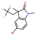 2H-Indol-2-one, 5-bromo-1,3-dihydro-1,3-dimethyl-3-(2,2,2-trifluoroethyl)- 