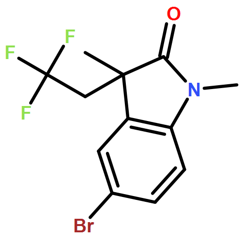 2H-Indol-2-one, 5-bromo-1,3-dihydro-1,3-dimethyl-3-(2,2,2-trifluoroethyl)- 