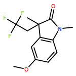 2H-Indol-2-one, 1,3-dihydro-5-methoxy-1,3-dimethyl-3-(2,2,2-trifluoroethyl)- 