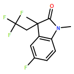 2H-Indol-2-one, 5-fluoro-1,3-dihydro-1,3-dimethyl-3-(2,2,2-trifluoroethyl)- 