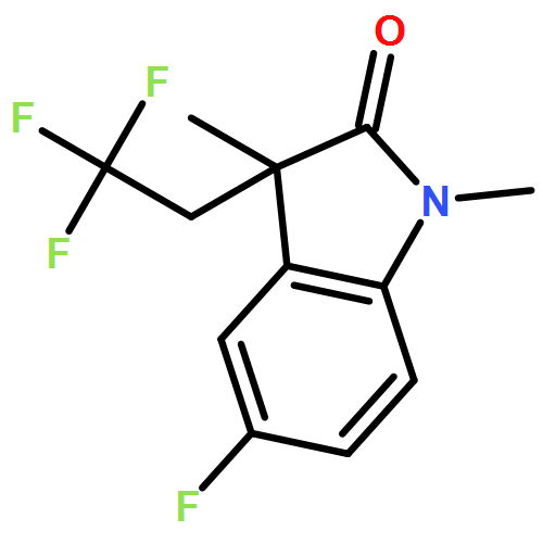 2H-Indol-2-one, 5-fluoro-1,3-dihydro-1,3-dimethyl-3-(2,2,2-trifluoroethyl)- 