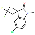 2H-Indol-2-one, 5-chloro-1,3-dihydro-1,3-dimethyl-3-(2,2,2-trifluoroethyl)- 