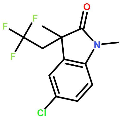 2H-Indol-2-one, 5-chloro-1,3-dihydro-1,3-dimethyl-3-(2,2,2-trifluoroethyl)- 