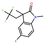 2H-Indol-2-one, 1,3-dihydro-5-iodo-1,3-dimethyl-3-(2,2,2-trifluoroethyl)- 