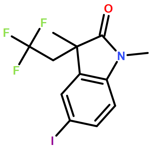 2H-Indol-2-one, 1,3-dihydro-5-iodo-1,3-dimethyl-3-(2,2,2-trifluoroethyl)- 