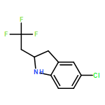 1H-Indole, 5-chloro-2,3-dihydro-2-(2,2,2-trifluoroethyl)- 