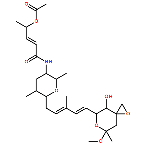 2-Pentenamide, 4-(acetyloxy)-N-[(2R,3R,5S,6S)-tetrahydro-6-[(2E,4E)-5-[(3R,4R,5R,7S)-4-hydroxy-7-methoxy-7-methyl-1,6-dioxaspiro[2.5]oct-5-yl]-3-methyl-2,4-pentadien-1-yl]-2,5-dimethyl-2H-pyran-3-yl]-, (2Z,4S)- 